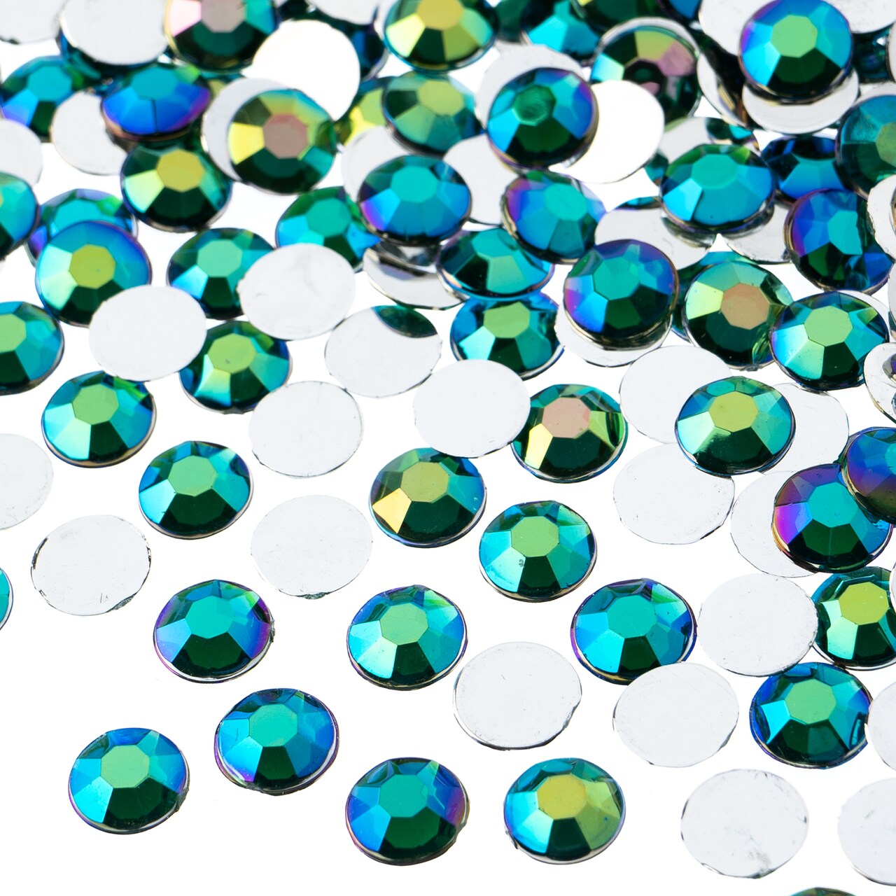 John Bead 8mm (SS39) Round Acrylic Flat Back Rhinestones, 1000pcs